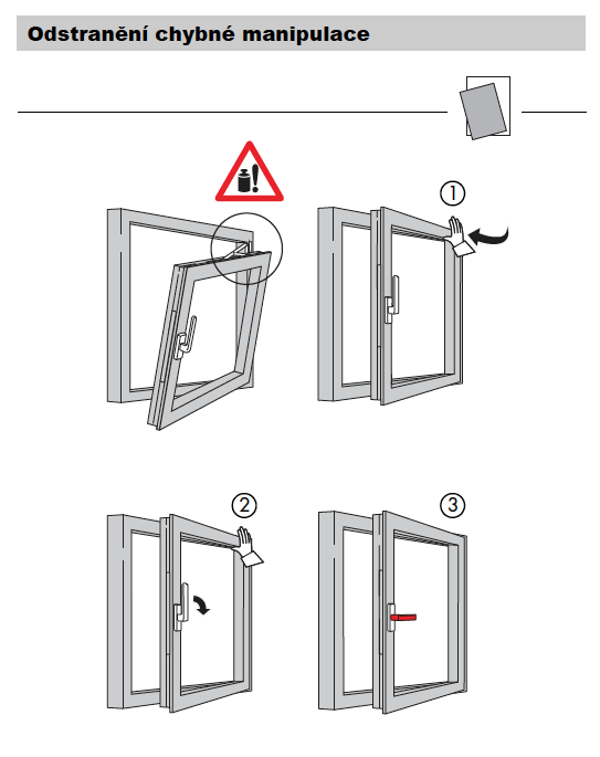 Odstranění chybné manipulace